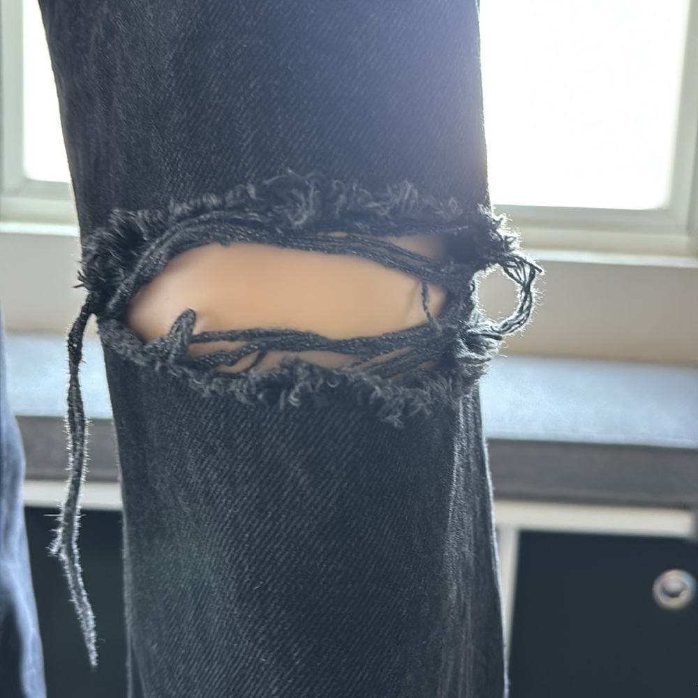 ZARA Ripped Wide Leg Jeans - Picture 12 of 13